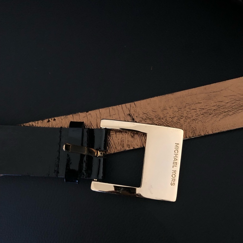 Michael Kors black and copper belt